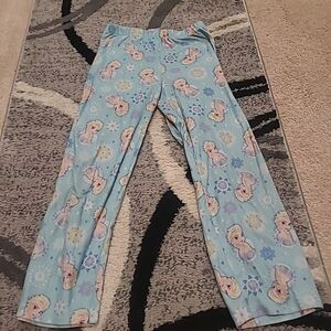 Frozen Themed Blue Kids Pajamas Disneys Girls Size 7/8